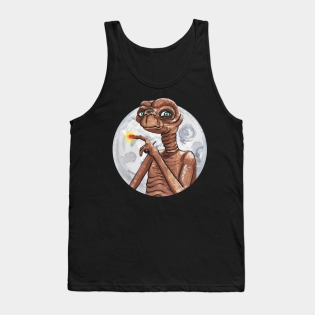 ET and Moon Tank Top by Pendientera